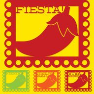 Mexican &#039;papel picado&#039; (Paper flag decoration) set in vector for N9
