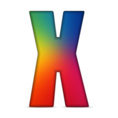 Gay Flag Shiny Glass Alphabet N3