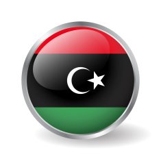 Libya flag button vector free image download