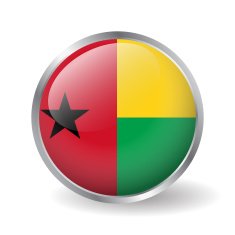 Guinea-Bissau flag button vector