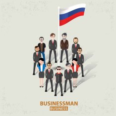 Russia team character business concept vector