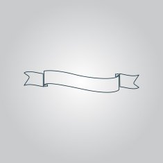 Flat ribbon icon