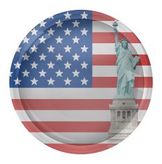 United States of America Round Glass Button N3