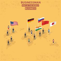 Map info graphic design on yellow background vector
