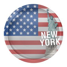 United States of America Round Glass Button N4
