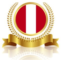 Peru national flag frame