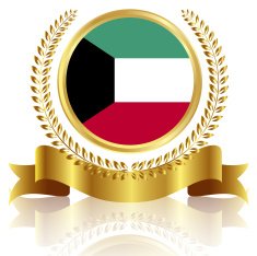 Kuwait national flag frame