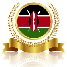Kenya national flag frame