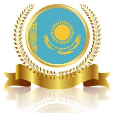 Kazakhstan national flag frame