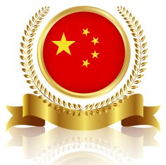 China national flag frame