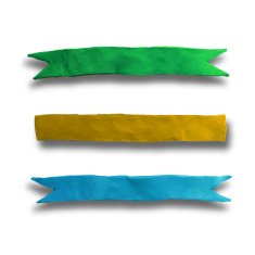 Set of banners ribbons