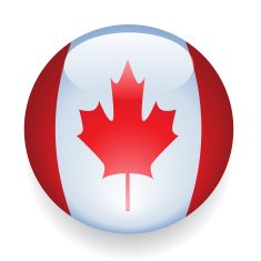 World Flag Button Canada