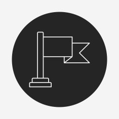 media flag line icon