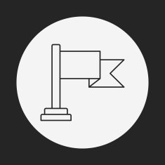 media flag line icon N3