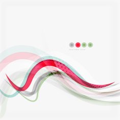 Red and blue wave lines N6