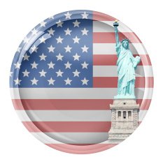United States of America Glass Button Design