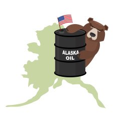 Oil Barrel Alaska map background