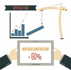 new high business graph concept N2