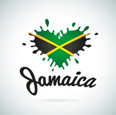 Love Jamaica lettering Heart illustration carribean music logo design ...