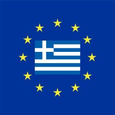 Flag of Greece at the EU flag