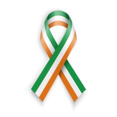 Ireland flag Abstract irish ribbons