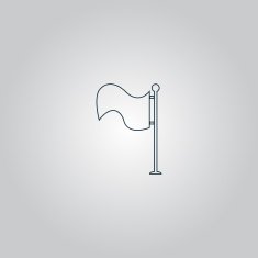 Flag icon Location marker symbol Flat design style N3