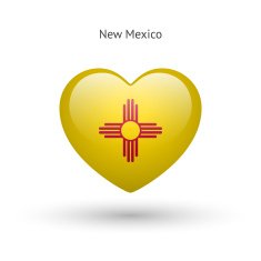 Love New Mexico state symbol Heart flag icon