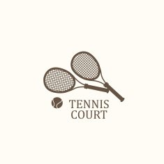 Vector illustration with sports objects for tennis