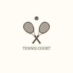 Vector illustration with sports objects for tennis N2
