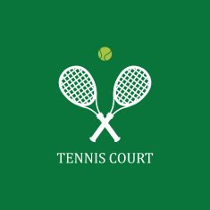 Vector illustration with sports objects for tennis N3
