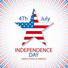 Independence day American signs hanging with chain vector illustration N4