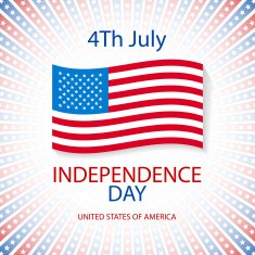Independence day American signs hanging with chain vector illustration N5