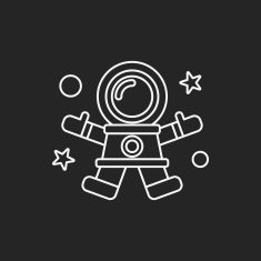 Space Astronaut line icon N3