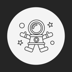 Space Astronaut line icon N4