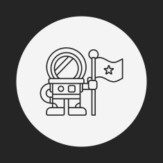 Space Astronaut line icon N11