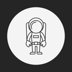 Space Astronaut line icon N14