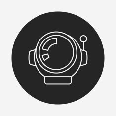 Space Astronaut line icon N16