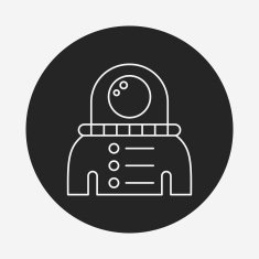 Space Astronaut line icon N20