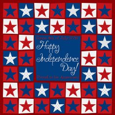 Mosaic funky Independence Day card in vector format N3