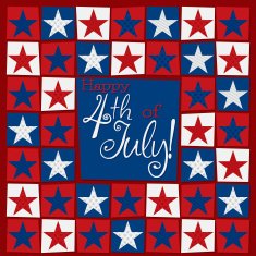 Mosaic funky Independence Day card in vector format N5