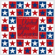Mosaic funky Independence Day card in vector format N6