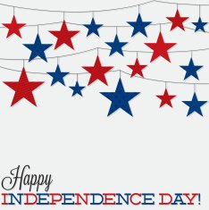 String of stars Independence Day card in vector format