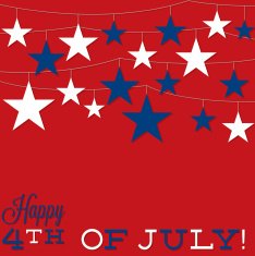 String of stars Independence Day card in vector format N3