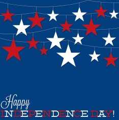 String of stars Independence Day card in vector format N4
