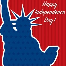 Liberty independence Day card in vector format