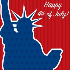 Liberty independence Day card in vector format N2