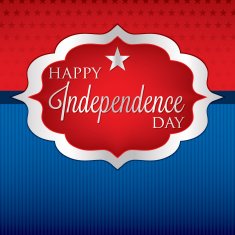 Shape Independence Day card in vector format N2