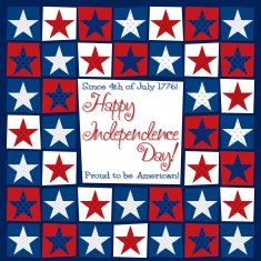 Mosaic funky Independence Day card in vector format N9