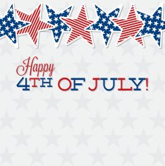 Line of stars Independence Day card in vector format N5