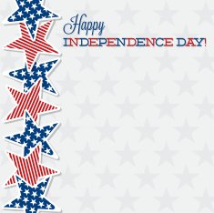 Line of stars Independence Day card in vector format N6